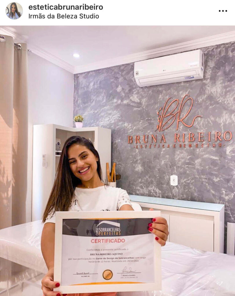 Depoimento de aluna satisfeita